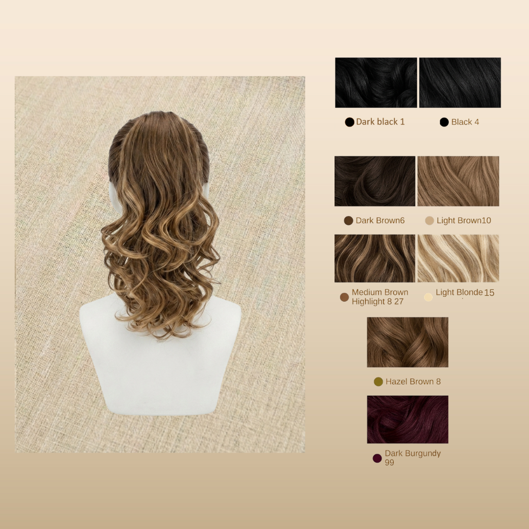 Claw clip ponytail wavy short