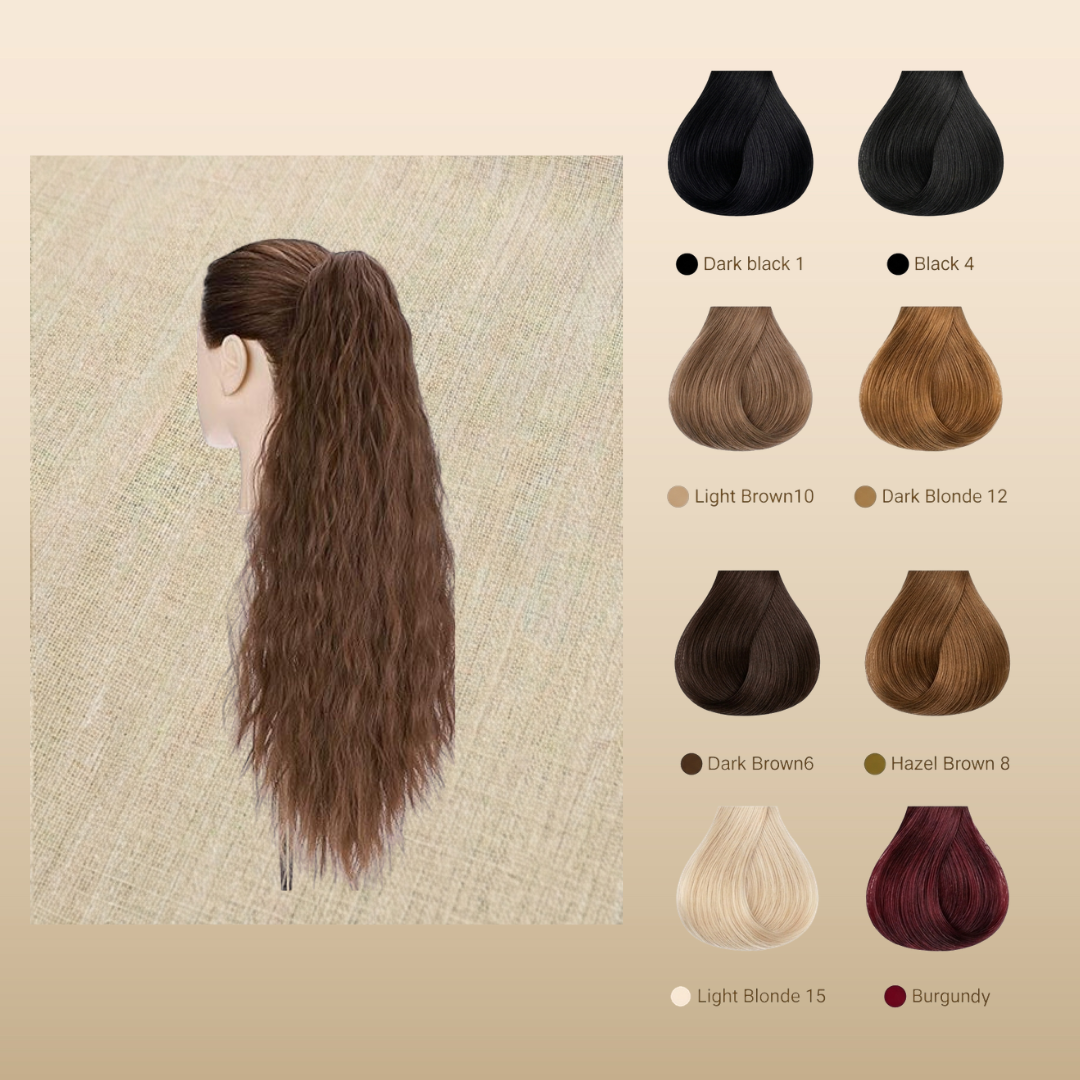 Claw clip ponytail curly