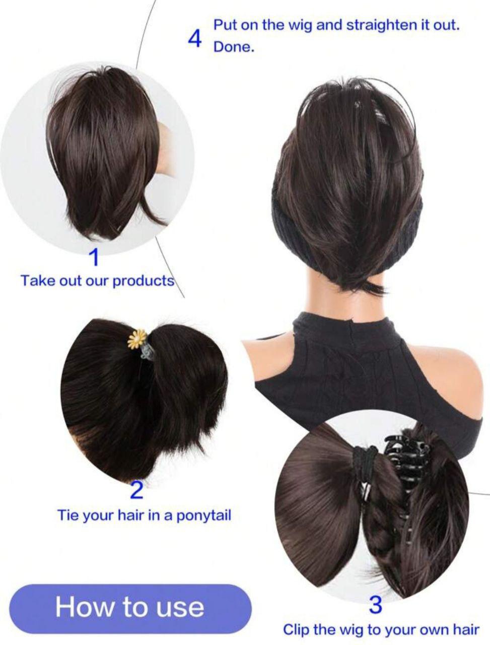 Messy low Claw Clip hair