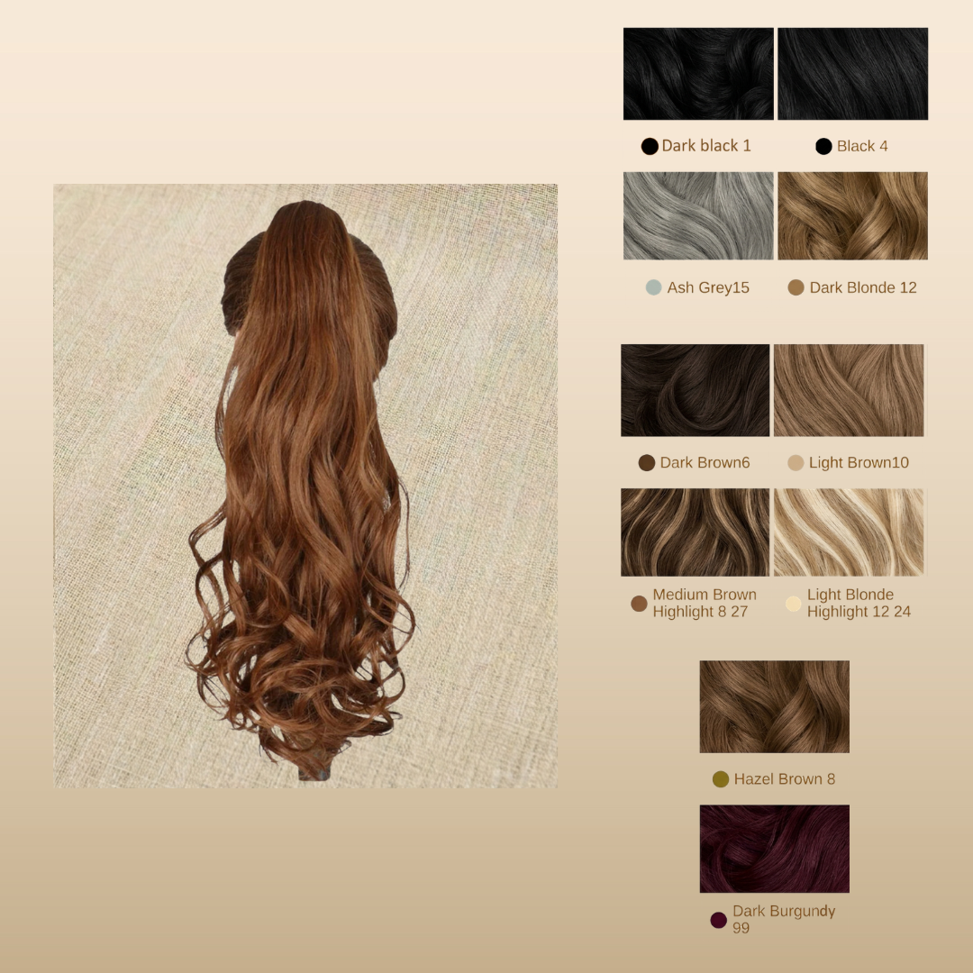 Claw clip ponytail wavy