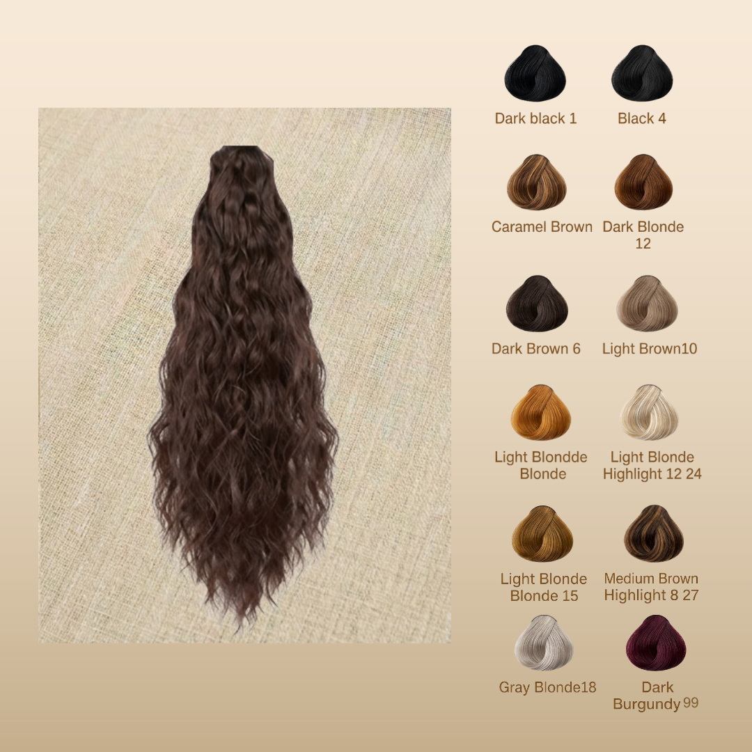 Curly ponytail extension