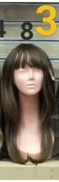 Layered wig with a French cut
