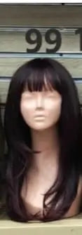 Layered wig with a French cut