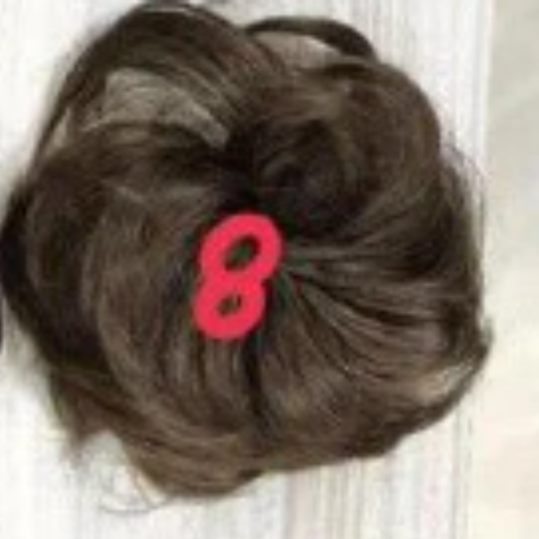 Messy hair bun