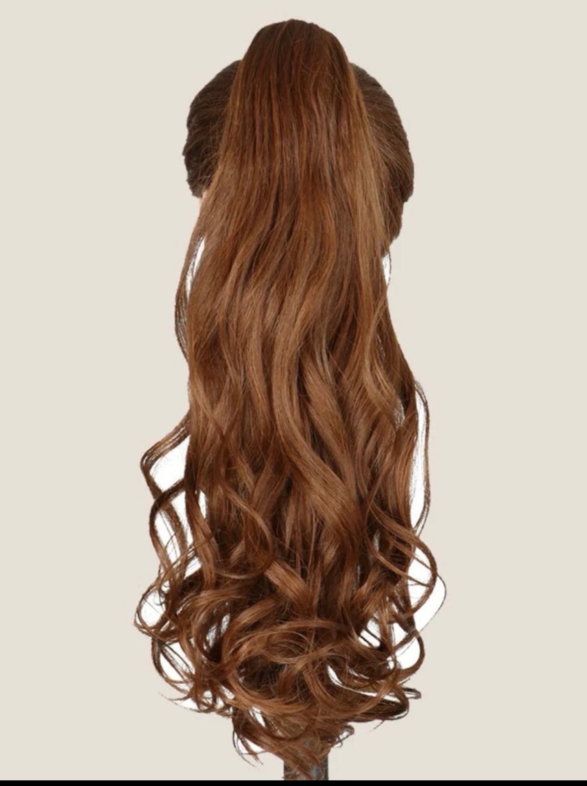 Claw clip ponytail wavy